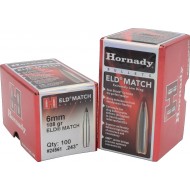Hornady 6mm (.243 Dia) Reloading Bullets 108 Grain 24561 ELD Match 1000 Pieces