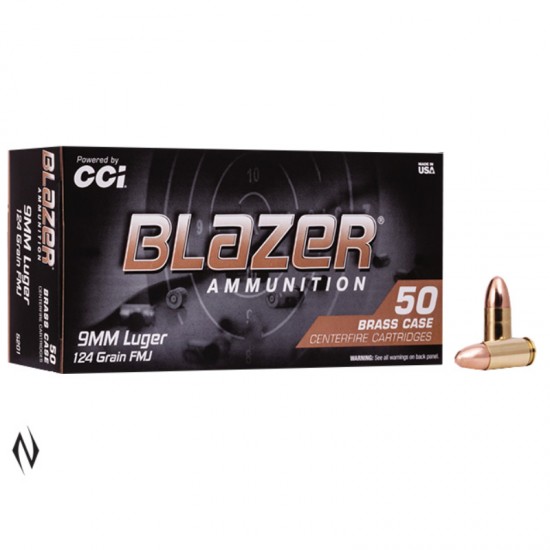 BLAZER BRASS CASE 9MM 124GR FMJ 50RDS