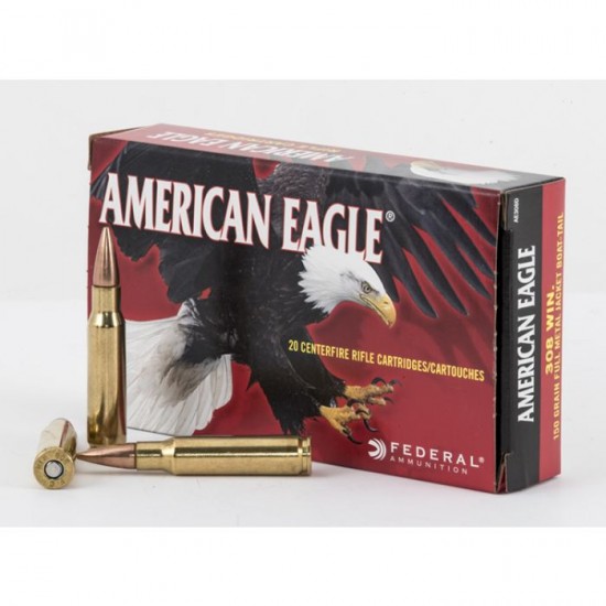 AMERICAN EAGLE 308 WIN 150 GR FMJ 20 RD /BX 