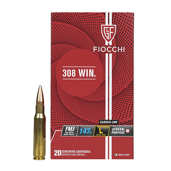 FIOCCHI 308 WIN 147 GR FULL METAL JACKET