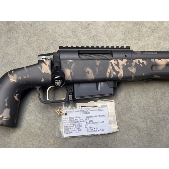 MPA Curtis Axiom Action PLATINUM – 6.5 CM with #3 22" Barrel and Greyboe Terrain Stock Custom Cameo