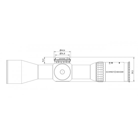 Schmidt Bender PMII Ultra Short Riflescope 5-20x50 34mm LP LT MTC/CT ST P4Fine FFP 1cm CW Black 673-911-972-E5-E9 ISED