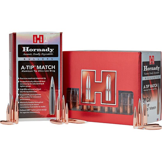 Hornady 30 Cal .308 230 gr A-TIP® Match Box of 100