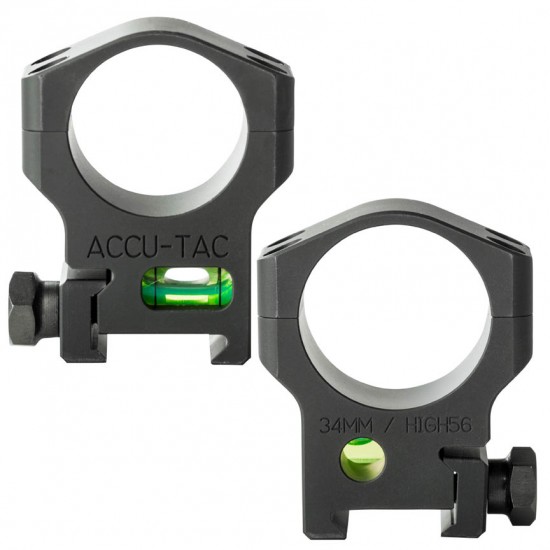 ACCU-TAC 34MM SCOPE RING WITH BUBBLE LEVEL.
