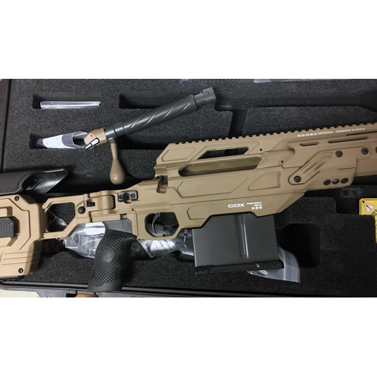 CADEX PRECISION RIFLE – CDX-40 SHADOW 32” Folding Stock TAN 375CT PACKAGE