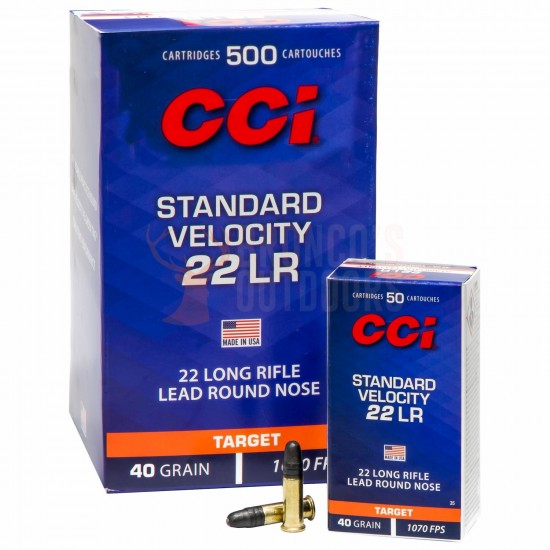 CCI 22LR Standard Velocity Target 40gr Box 500