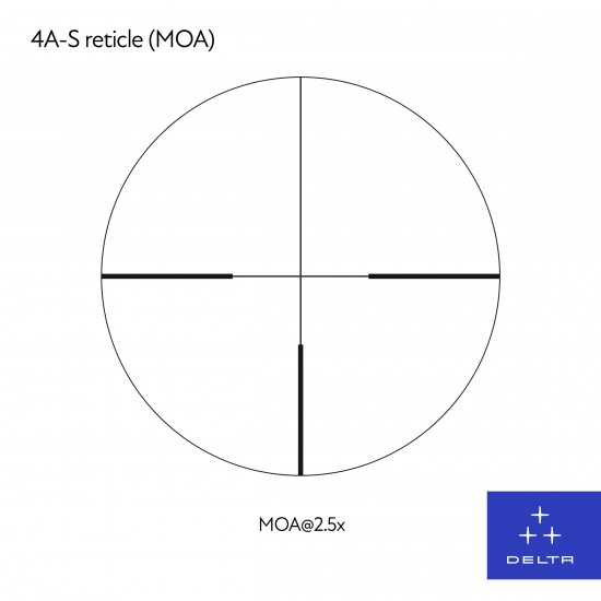 DELTA TITANIUM HD 2.5-10X50 SFP RIFLESCOPE 1/4MOA (4A S RETICLE) 