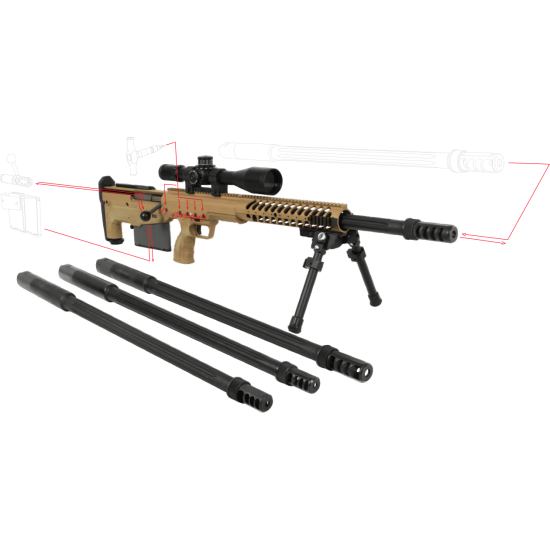 Desert Tech HTI Rifle Package 50BMG FDE New