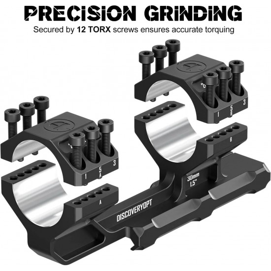 Discovery Optics Heavy Duty Cantilever Scope Mount, 20 MOA, 34mm or 30mm, Discovery Optics Heavy Duty Cantilever Scope Mount, 20 MOA, 34mm or 30mm,