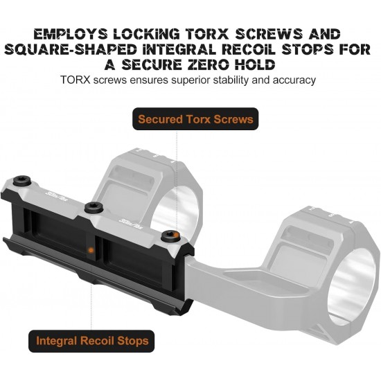 Discovery Optics Heavy Duty Cantilever Scope Mount, 20 MOA, 34mm or 30mm, Discovery Optics Heavy Duty Cantilever Scope Mount, 20 MOA, 34mm or 30mm,