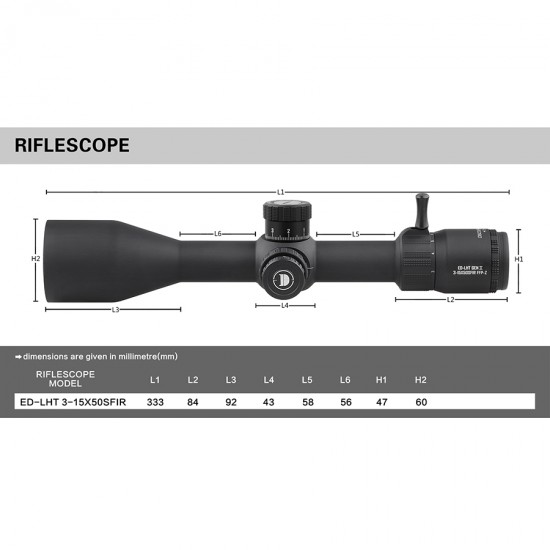 Discovery Optics ED-ELR GEN2 5-40X56SFIR FFP (Quality Upgrade) Scope