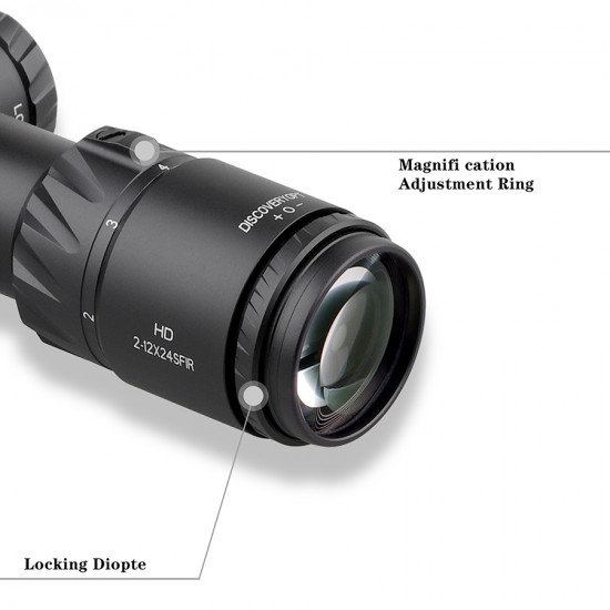 Discovery Optics HD 2-12x24 SF IR FFP 0.1MIL 30mm Scope