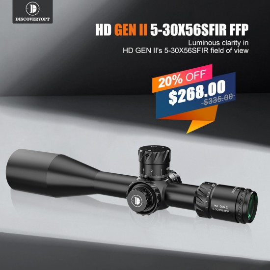 Discovery Optics HD GEN II 5-30X56SFIR,SLT FFP IR-MIL ZEROSTOP