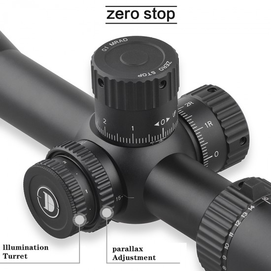 Discovery Optics LHD 6-24X50SFIR FFP-Z Scope with Tactical Turrets, 0.1MRAD