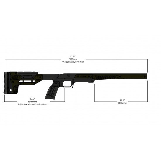 Howa Mini Action 6.5 Grendel 20" SS), MDT Oryx Chassis 