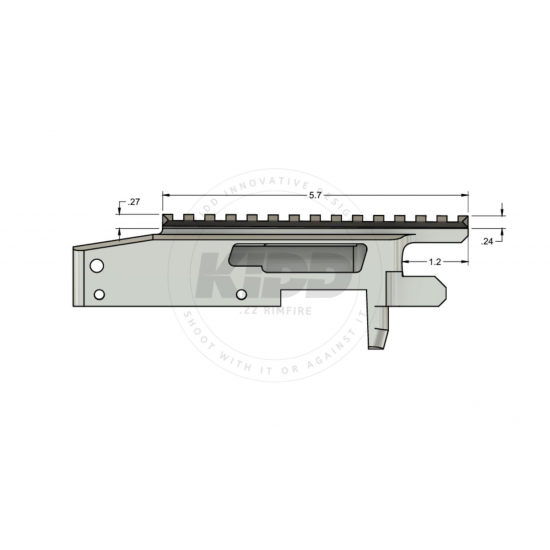 KIDD Aftermarket 20 MOA KIDD Receiver Scope Base -Black