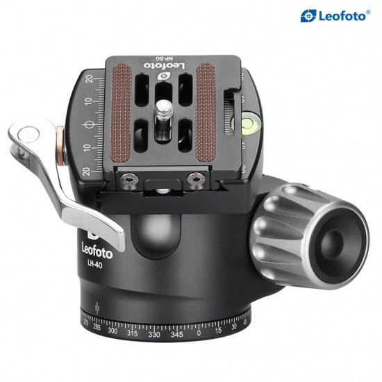 Leofoto LH-40LR Low Profile Ball Head with Quick Release Clamp