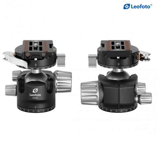 Leofoto LH-40PCL+NP-60 Low Profile Ball Head with Quick Release Clamp