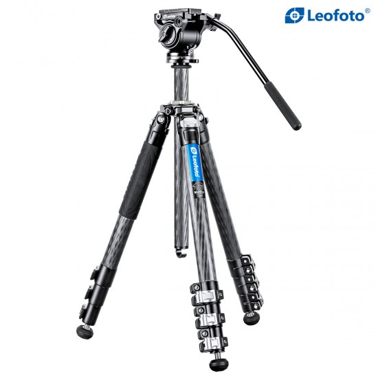 Leofoto LV-284C 4-Section Mamba Carbon Fiber Tripod for use with with BV-5 Head System
