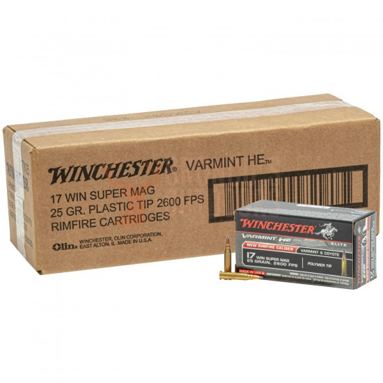 Winchester Varmint HE .17WSM 25Gr V-Max 500 Rounds