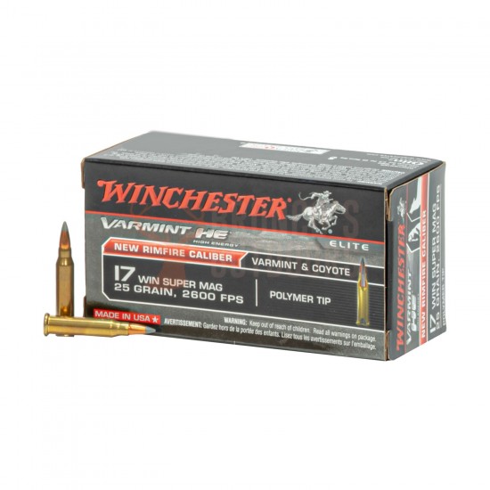 Winchester Varmint HE .17WSM 25Gr V-Max 500 Rounds
